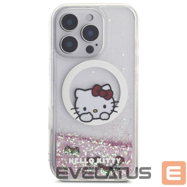 Kitas telefono priedas Hello Kitty Hello Kitty Liquid Glitter Sweet Kitty Bows MagSafe iPhone 16 Pro Case - White