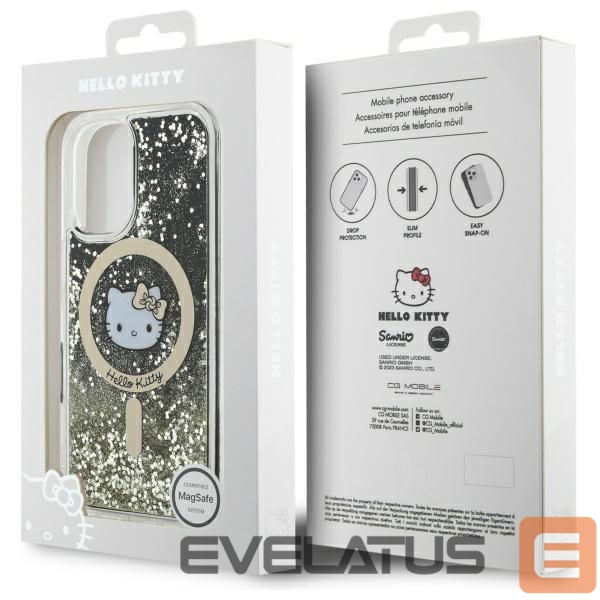 Kitas telefono priedas Hello Kitty Hello Kitty Liquid Glitter Fever MagSafe iPhone 16 Case - Gold