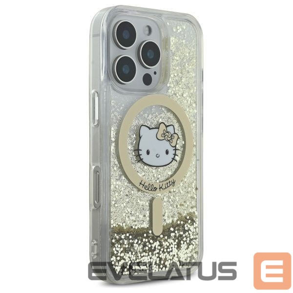 Kitas telefono priedas Hello Kitty Hello Kitty Liquid Glitter Fever MagSafe Case for iPhone 16 Pro Max - Gold