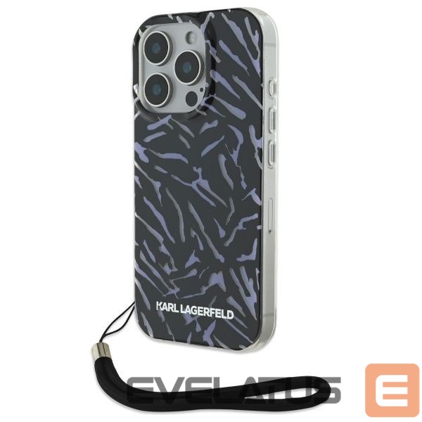 Kitas telefono priedas Karl Lagerfeld Karl Lagerfeld Zebra With Cord iPhone 16 Pro Case - Purple