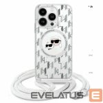 Kitas telefono priedas Karl Lagerfeld  Karl Lagerfeld KLHMP16LHCKCKLCT iPhone 16 Pro 6.3" transparent hardcase IML Crossbody Monogram Karl & Choupette Head MagSafe 