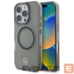 Kitas telefono priedas Mercedes-Benz  Mercedes Silver Ring MagSafe iPhone 16 Pro Max Case - Black 
