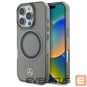 Kitas telefono priedas Mercedes-Benz  Mercedes Silver Ring MagSafe iPhone 16 Pro Max Case - Black 