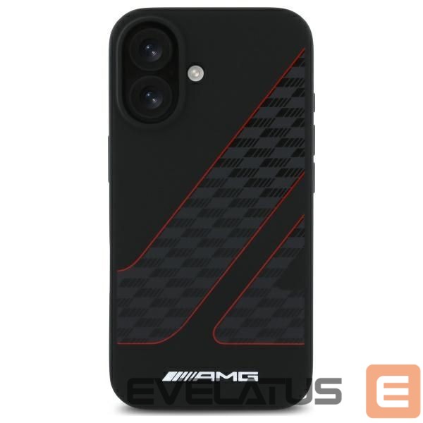 Kitas telefono priedas Mercedes-Benz AMG Checkered Flag Pattern MagSafe iPhone 16 Case - Black