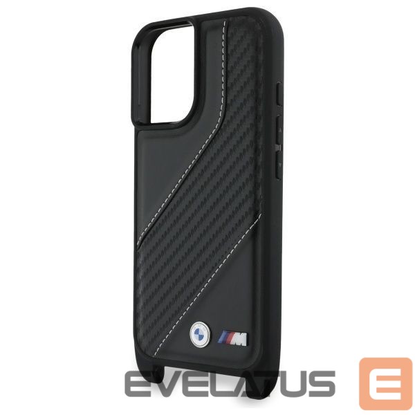 Kitas telefono priedas BMW BMW M Edition Carbon Stripe & Strap iPhone 16 Plus Case - Black