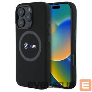 Kitas telefono priedas BMW  BMW M Silicone Printed Ring MagSafe Case for iPhone 16 Pro Max - Black 