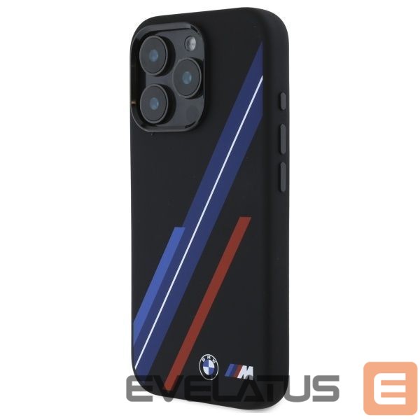 Kitas telefono priedas BMW BMW Silicone Random Lines MagSafe Case for iPhone 16 Pro Max - Black