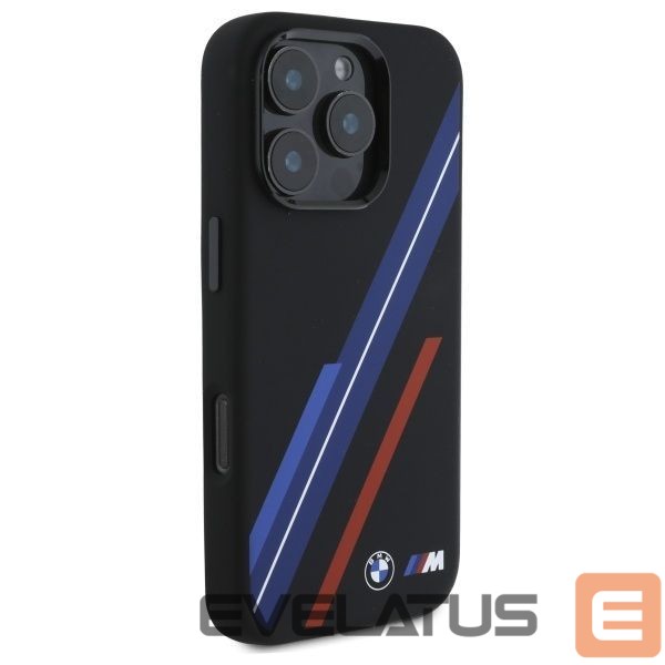 Kitas telefono priedas BMW BMW Silicone Random Lines MagSafe Case for iPhone 16 Pro Max - Black
