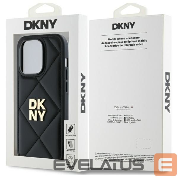 Kitas telefono priedas DKNY DKNY Quilted Stack Logo iPhone 14 Pro Max Case - Black
