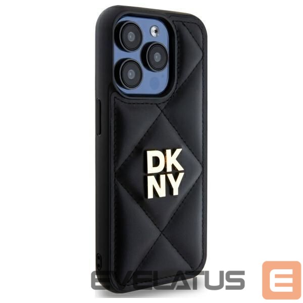 Kitas telefono priedas DKNY DKNY Quilted Stack Logo iPhone 15 Pro Case - Black
