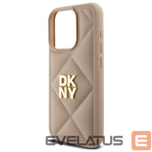 Kitas telefono priedas DKNY DKNY Quilted Stack Logo iPhone 15 Pro Max Case - Beige