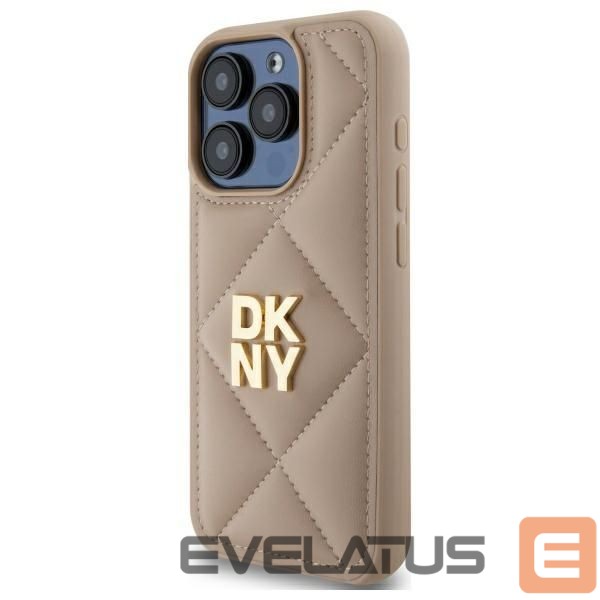 Kitas telefono priedas DKNY DKNY Quilted Stack Logo iPhone 15 Pro Max Case - Beige