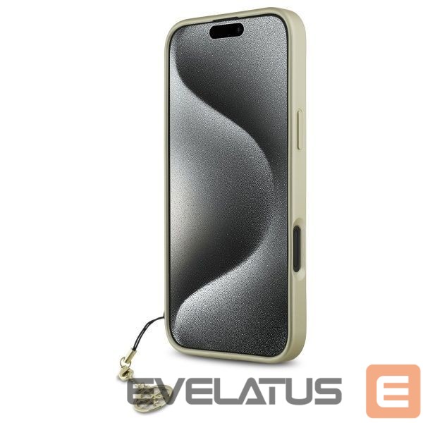 Kitas telefono priedas Guess Guess 4G Charms Collection case for iPhone 16 - brown