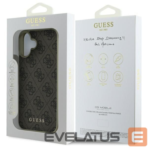 Kitas telefono priedas Guess Guess 4G Charms Collection case for iPhone 16 - brown