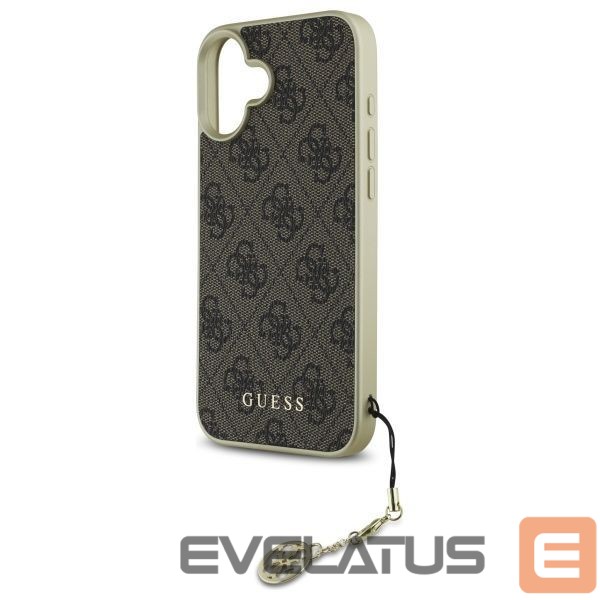 Kitas telefono priedas Guess Guess 4G Charms Collection case for iPhone 16 - brown