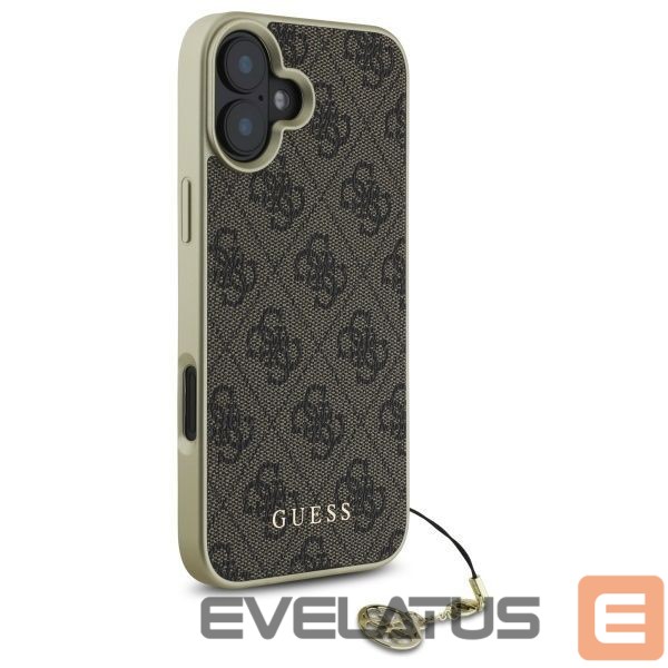 Kitas telefono priedas Guess Guess 4G Charms Collection case for iPhone 16 - brown