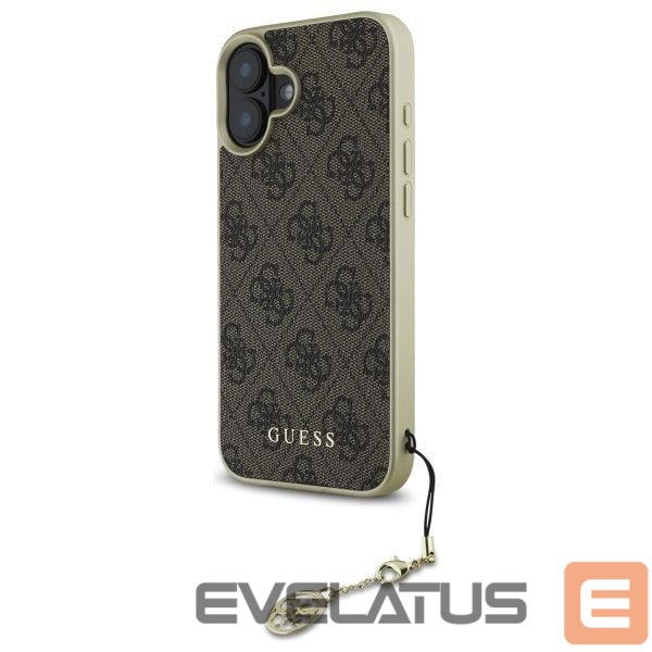 Kitas telefono priedas Guess Guess 4G Charms Collection case for iPhone 16 - brown