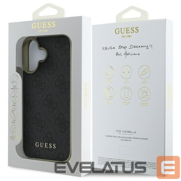 Kitas telefono priedas Guess Guess 4G Charms Collection case for iPhone 16 - black