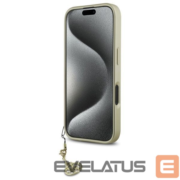 Kitas telefono priedas Guess Guess 4G Charms Collection case for iPhone 16 - black