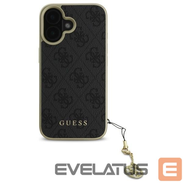 Kitas telefono priedas Guess Guess 4G Charms Collection case for iPhone 16 - black