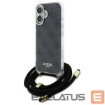 Kitas telefono priedas Guess  Guess Crossbody Cord 4G Print Case for iPhone 16 - Black 