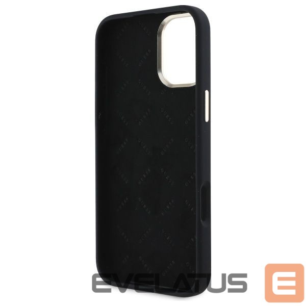 Kitas telefono priedas Guess Guess Silicone Logo Strass 4G Case for iPhone 16 - Black