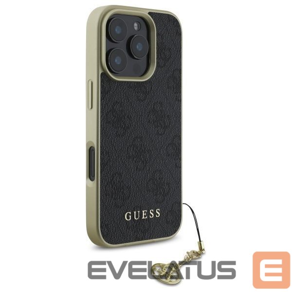 Kitas telefono priedas Guess Guess 4G Charms Collection case for iPhone 16 Pro Max - black