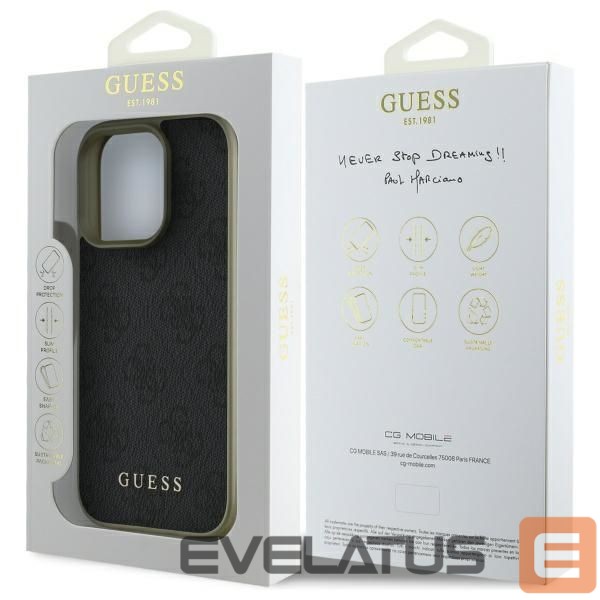 Kitas telefono priedas Guess Guess 4G Charms Collection case for iPhone 16 Pro Max - black