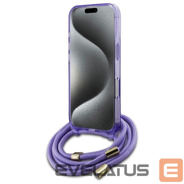 Kitas telefono priedas Guess Guess Crossbody Cord Script MagSafe Case for iPhone 16 Pro - Purple