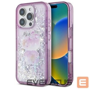 Kitas telefono priedas Hello Kitty  Hello Kitty Liquid Glitter 50TH Anniversary Party iPhone 16 Pro Case - Purple 