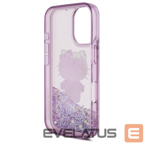 Kitas telefono priedas Hello Kitty Hello Kitty Liquid Glitter 50TH Anniversary Party iPhone 16 Case - Purple