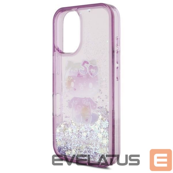 Kitas telefono priedas Hello Kitty Hello Kitty Liquid Glitter 50TH Anniversary Party iPhone 16 Case - Purple