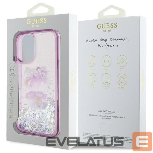 Kitas telefono priedas Hello Kitty Hello Kitty Liquid Glitter 50TH Anniversary Party iPhone 16 Case - Purple