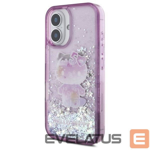 Kitas telefono priedas Hello Kitty Hello Kitty Liquid Glitter 50TH Anniversary Party iPhone 16 Case - Purple