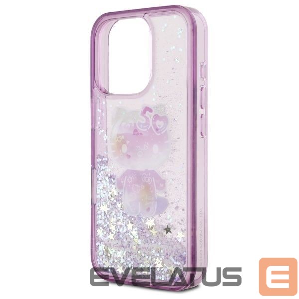 Kitas telefono priedas Hello Kitty Hello Kitty Liquid Glitter 50TH Anniversary Party iPhone 16 Pro Max Case - Purple