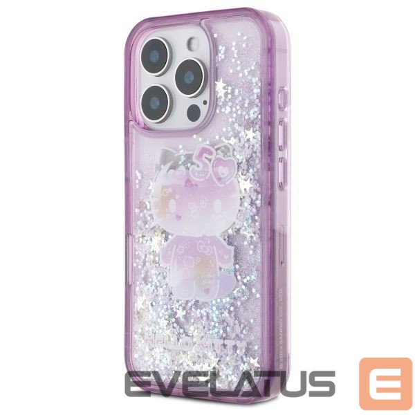 Kitas telefono priedas Hello Kitty Hello Kitty Liquid Glitter 50TH Anniversary Party iPhone 16 Pro Max Case - Purple