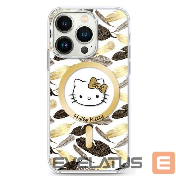Kitas telefono priedas Hello Kitty Hello Kitty IML Golden Leaves MagSafe Case for iPhone 16 Pro Max - White