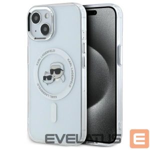 Kitas telefono priedas Karl Lagerfeld  Karl Lagerfeld KLHMP14SHLSKCH iPhone 14 6.1" white/white hardcase IML Metal Karl&Choupette Head MagSafe 