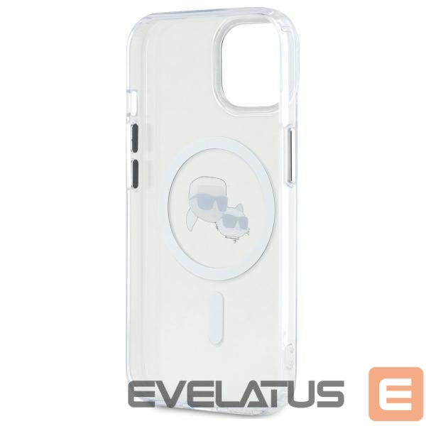 Kitas telefono priedas Karl Lagerfeld Karl Lagerfeld KLHMP14SHLSKCH iPhone 14 6.1" white/white hardcase IML Metal Karl&Choupette Head MagSafe