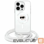 Kitas telefono priedas Karl Lagerfeld  Karl Lagerfeld Crossbody IML Karl Head Magsafe Case for iPhone 16 - Clear 