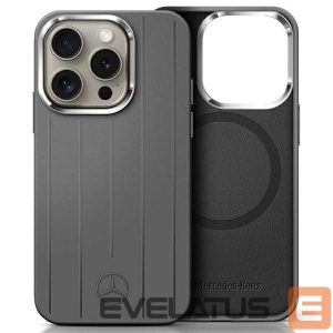 Kitas telefono priedas Mercedes-Benz  Mercedes Silicone Vertical Tonal Stripes MagSafe Case for iPhone 16 Pro Max - Gray 