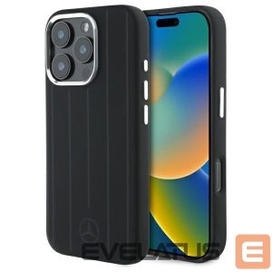 Kitas telefono priedas Mercedes-Benz  Mercedes Silicone Vertical Tonal Stripes MagSafe Case for iPhone 16 Pro Max - Black 