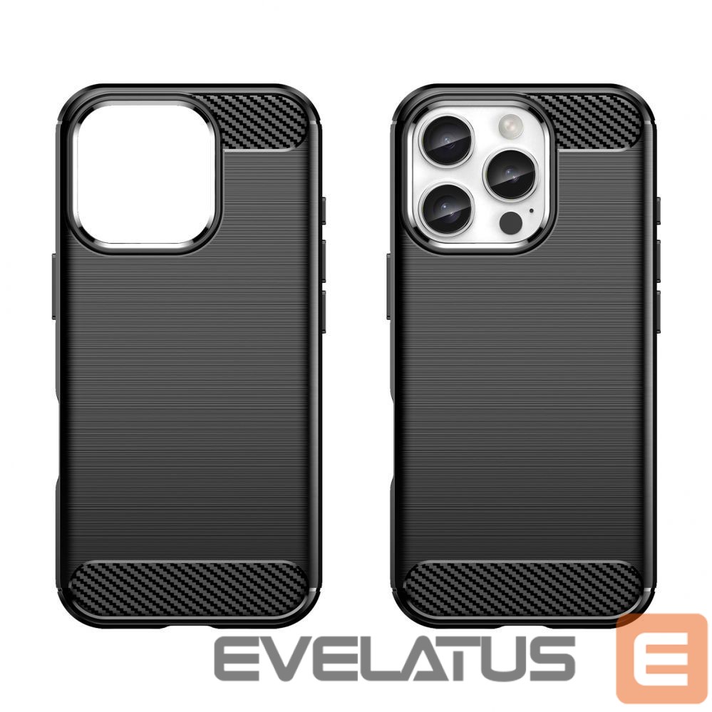 Nugarėlės dėklai Hurtel Carbon Case for iPhone 16 Pro - Black