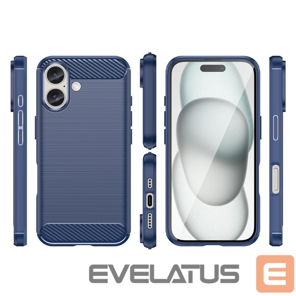 Nugarėlės dėklai Hurtel Carbon Case for iPhone 16 Plus - Blue