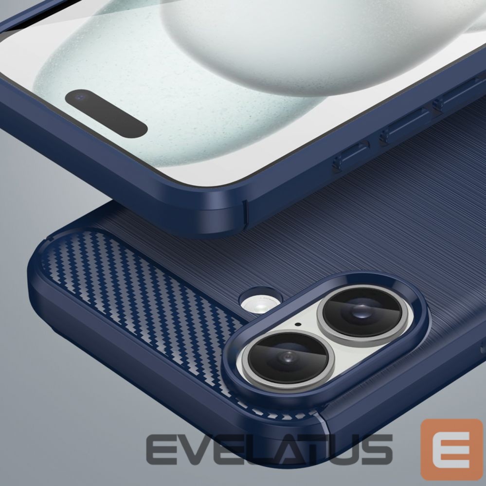 Nugarėlės dėklai Hurtel Carbon Case for iPhone 16 Plus - Blue