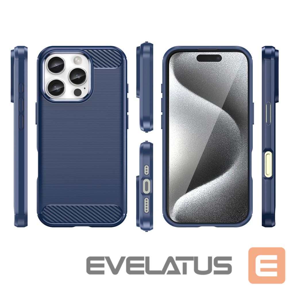 Nugarėlės dėklai Hurtel Carbon Case for iPhone 16 Pro - Blue