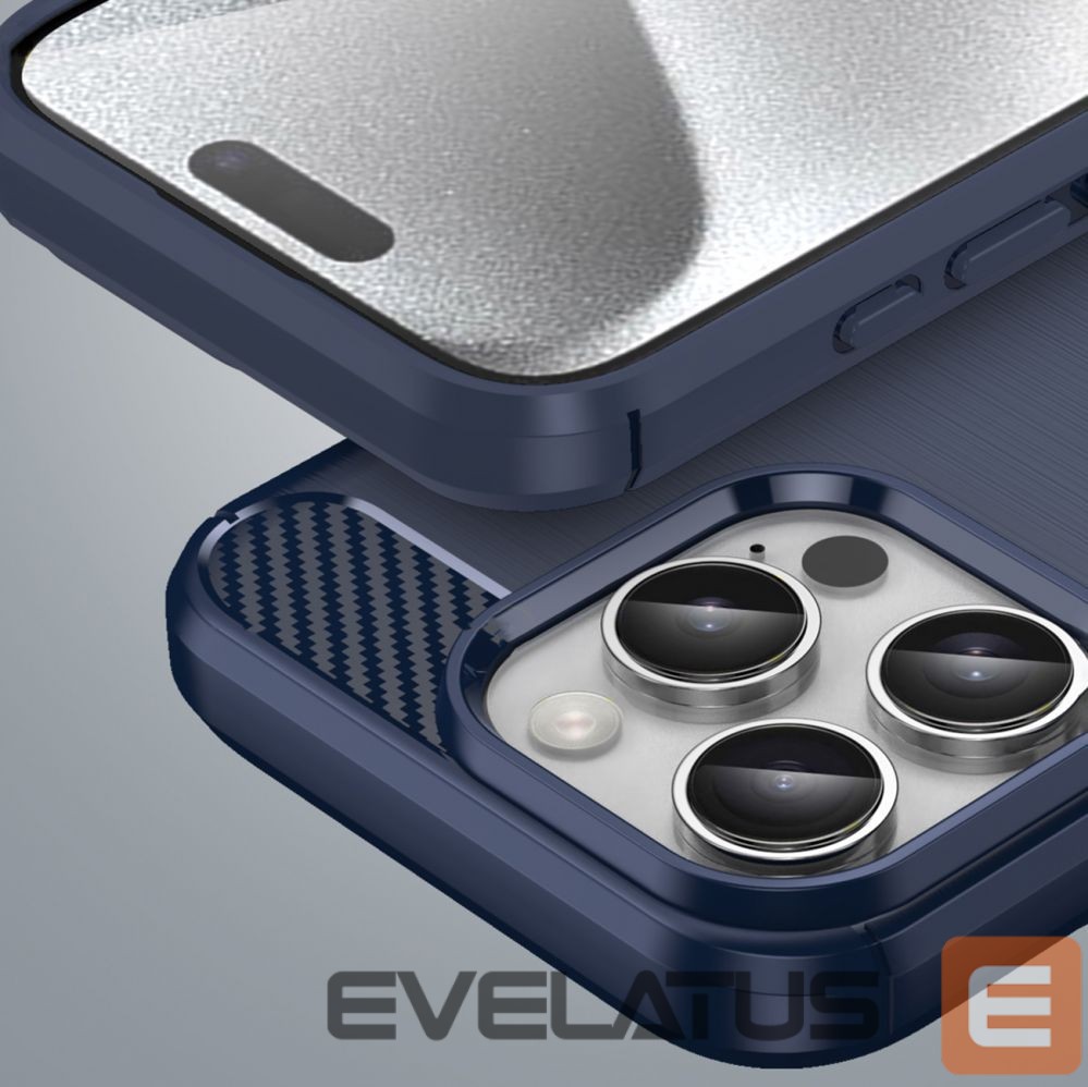 Nugarėlės dėklai Hurtel Carbon Case for iPhone 16 Pro Max Silicone Case - Blue