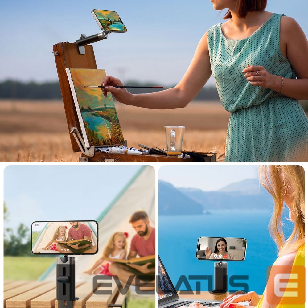 Automatinis laikiklis Joyroom Joyroom JR-ZS413 magnetic travel stand for 4.7-7.0" phone - black