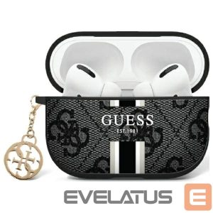 Kitas telefono priedas Guess  Guess GUA2P4RPSK AirPods 1/2 cover black/black 4G Printed Stripes Charm 