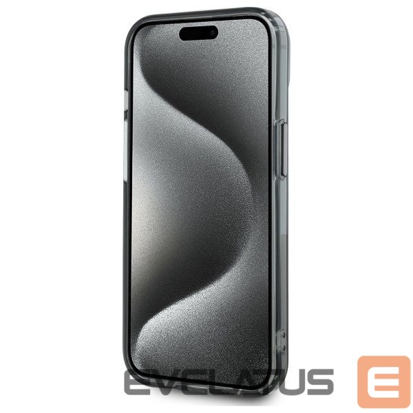 Kitas telefono priedas Karl Lagerfeld Karl Lagerfeld KLHMP15SHLSKCK iPhone 15 6.1" black/black hardcase IML Metal Karl&Choupette Head MagSafe